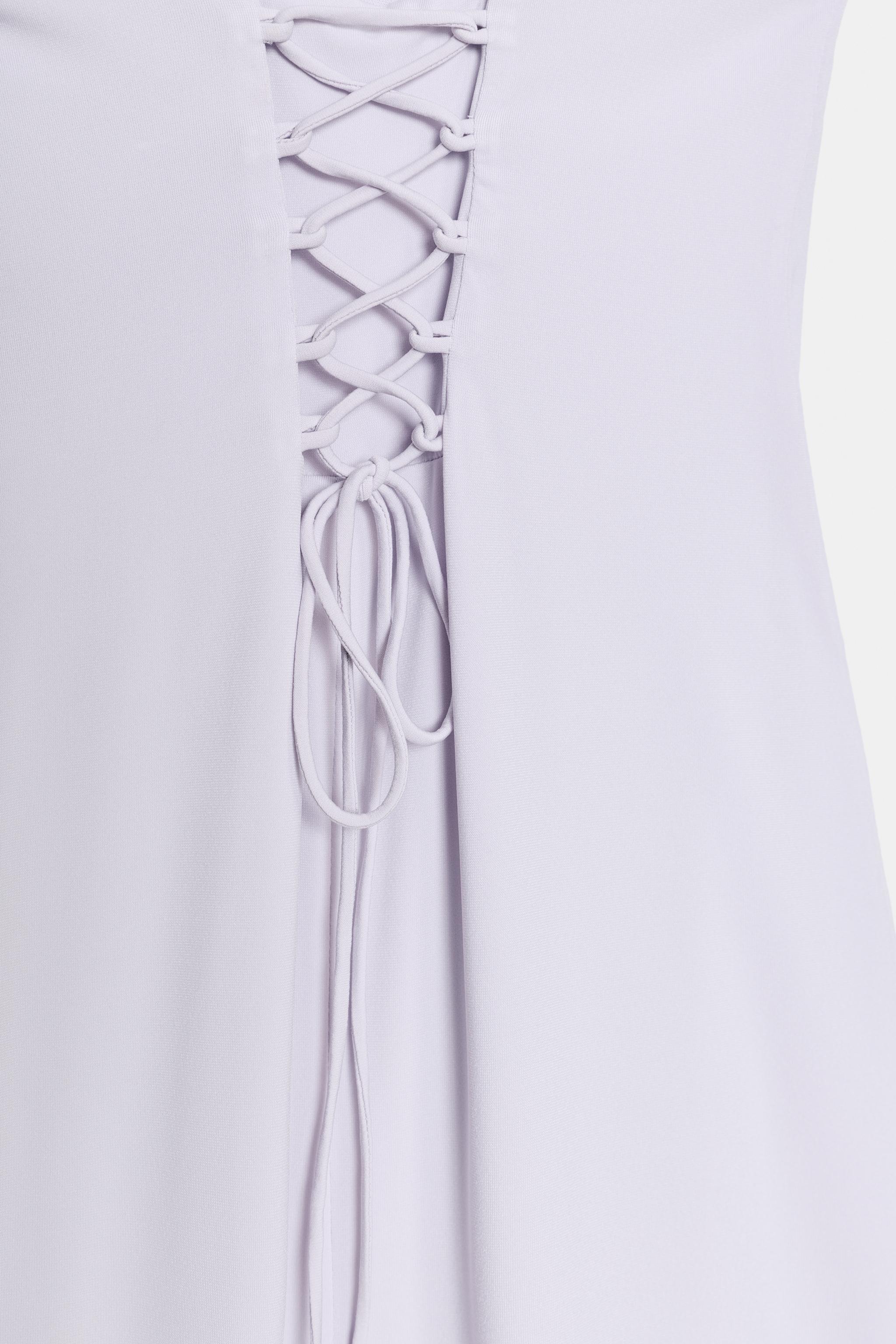 ROBE MI-LONGUE À LACETS